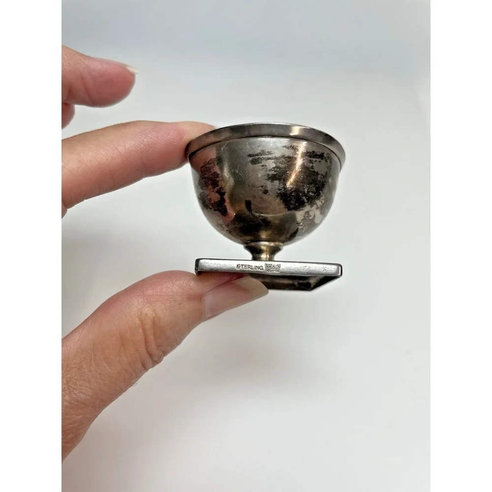 Vintage Mermod Jaggard & King Sterling Silver Footed Salt Cellar